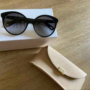 Chloe 58mm cat eye round sunglasses